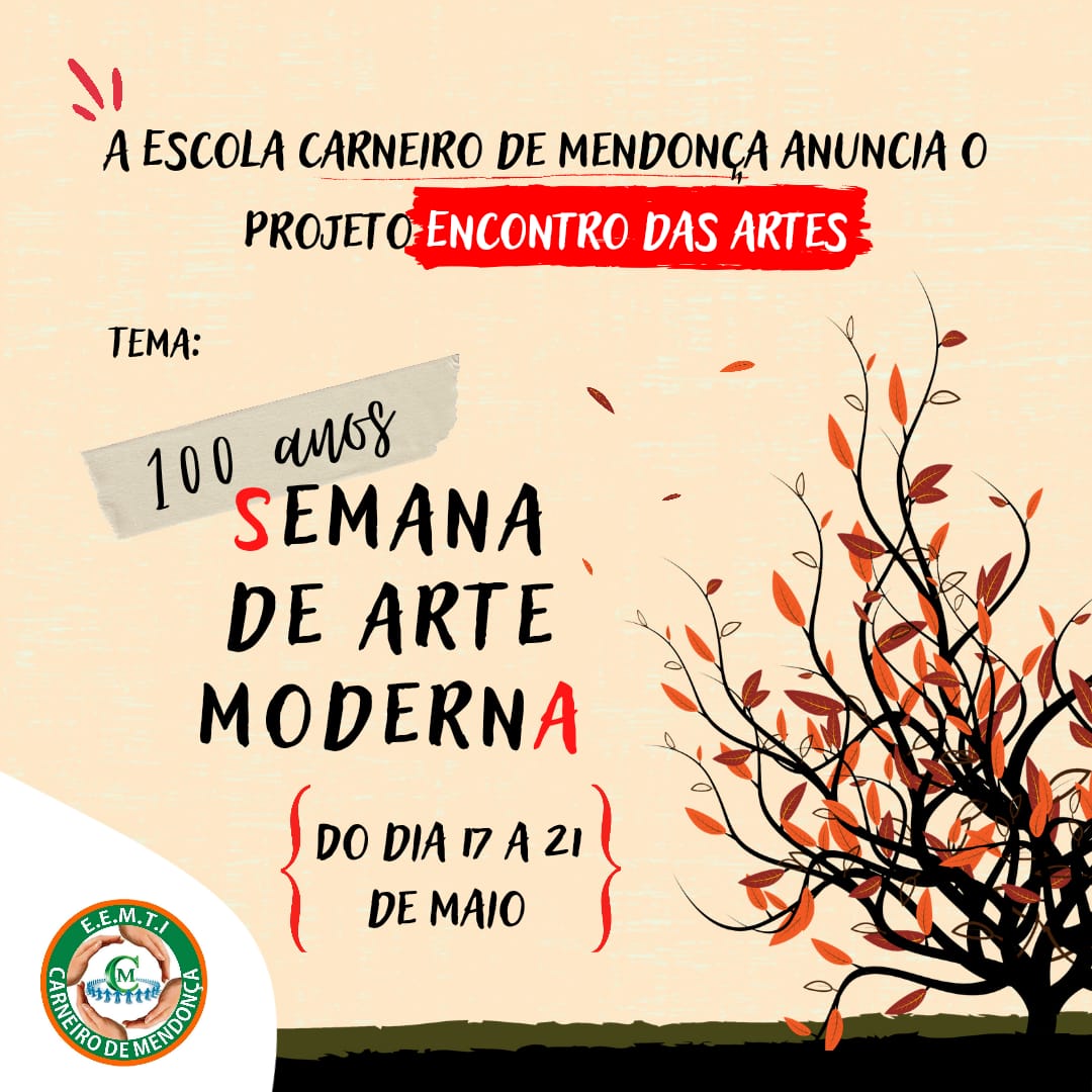 Projeto Encontro das Artes acontece a partir do próximo dia 17 de Maio (Terça-Feira) na Escola Carneiro de Mendonça.